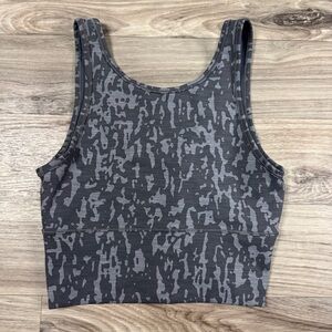 Lululemon Women's Power Pivot Tank Top Tough Heathered Black Asphalt Grey Size 6